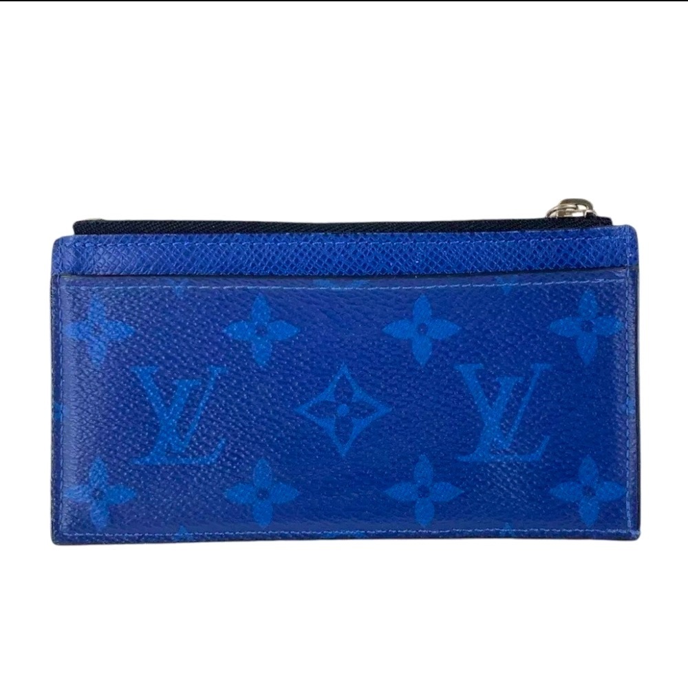 Louis Vuitton Taiga Rama Taiga Cobalt Blue Card Zippy Coin Wallet ID Holder - Picture 2 of 10